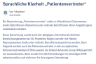 Link Sprachliche Klarheit Patientenvertreter